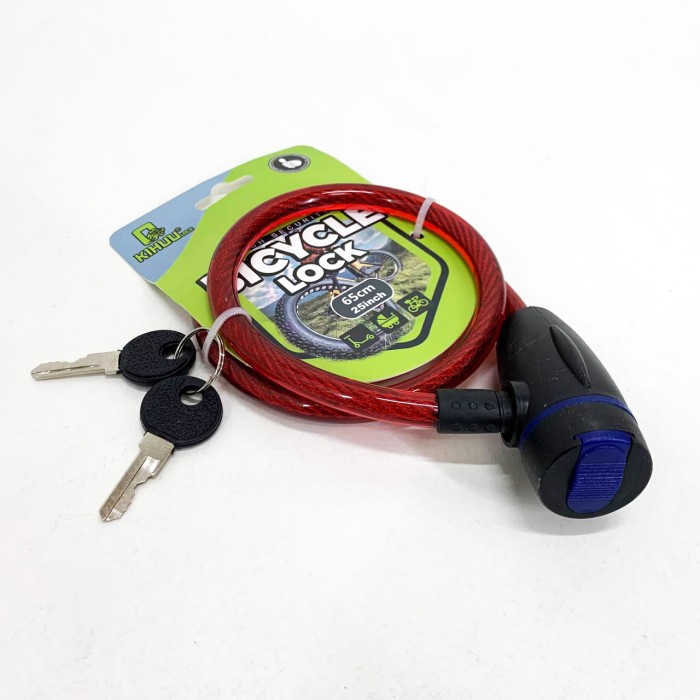 Велосипедний велозамок 187, 10*65, Тросик замок для велосипеда, Замок-трос велосипедний маленький MN-86