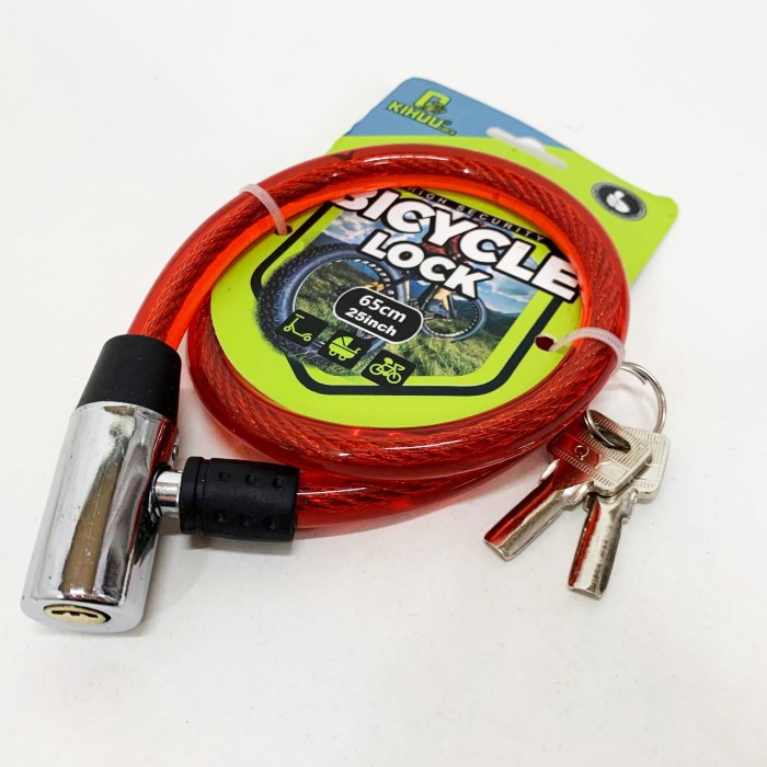 Замок для велосипеда зі сталевим тросом 185, 12*65, Тросик замок для велосипеда, Міцний велозамок TP-28
