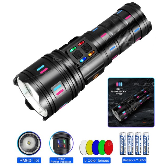 Ліхтар для використання в темряві Police BL-C136-LM+COB AK177-1, Ліхтарик світлодіодний для туриста LE-40