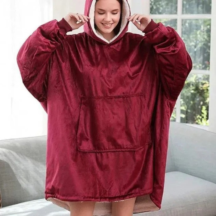 Світшот плед для дорослих і дітей, Ковдра з рукавами snuggie Теплий плед з рукавами флісу JM-74
