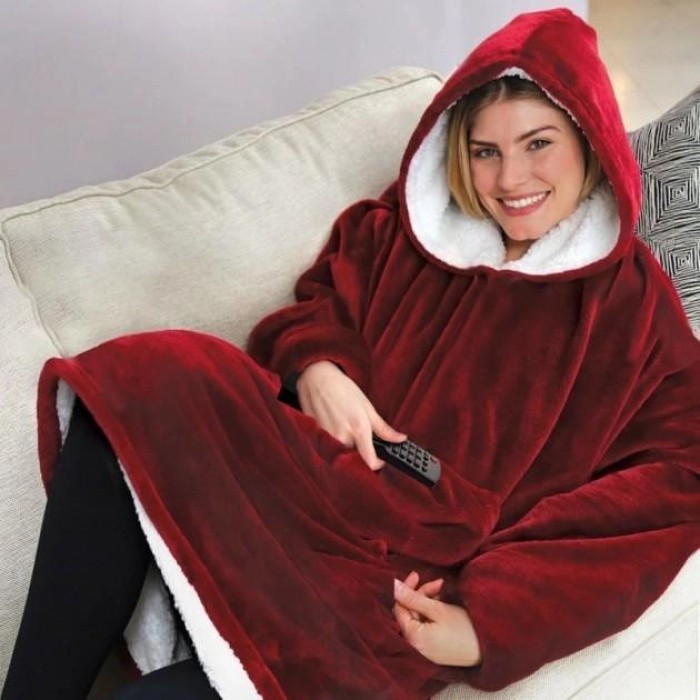 Світшот плед для дорослих і дітей, Ковдра з рукавами snuggie Теплий плед з рукавами флісу JM-74