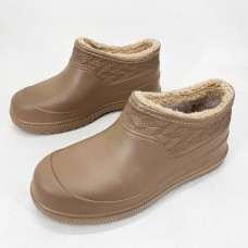 Зимові жіночі утеплені черевики 38р 23см, Жіночі калоші на хутрі Калоші на хутрі хакі PT-18