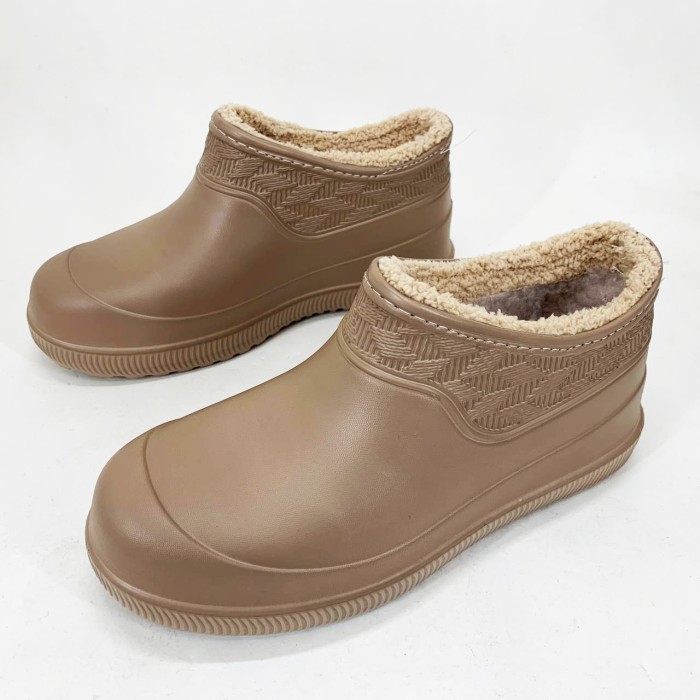 Зимові жіночі утеплені черевики 38р 23см, Жіночі калоші на хутрі Калоші на хутрі хакі PT-18