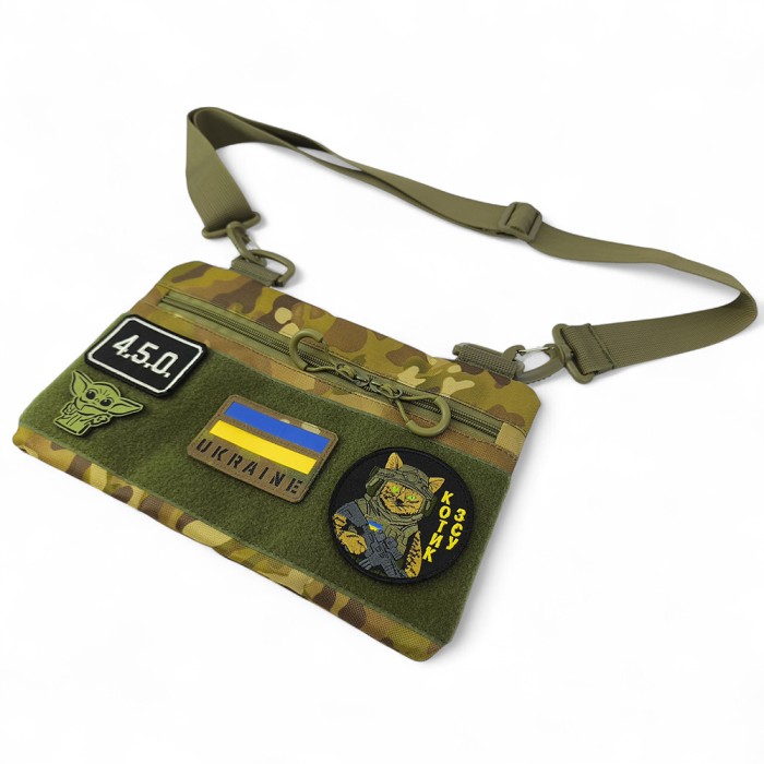 Сумка чоловіча брезентова military, Чоловіча сумка кросбоді для повсякденного життя AH-14
