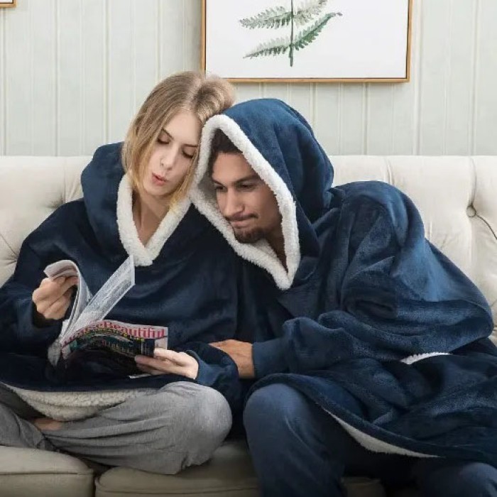 Дитячий плед толстовка халат з капюшоном, Плед ковдра з рукавами Світшот чоловічий XS-38