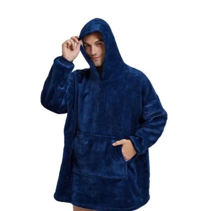 Плед з рукавами однотонний, Тепла накидка з рукавами Ковдра і капюшоном для дому XP-72