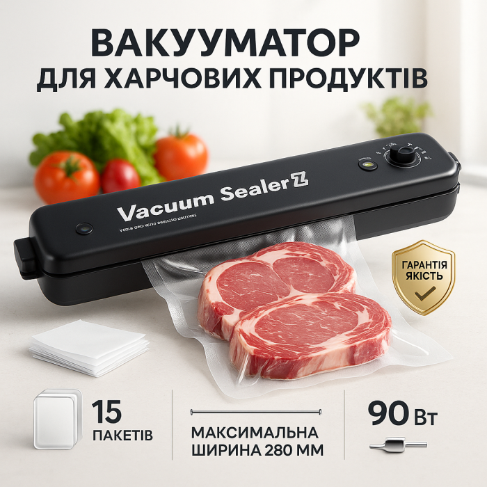 Вакуумна машина для дому, Універсальний вакууматор для кухні, Побутовий харчовий вакуумний пакувальник JU-27