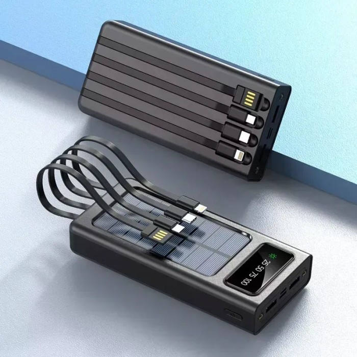 Надійний павербанк для активних користувачів 20000mAh, Потужний павербанк в дорогу WR-73