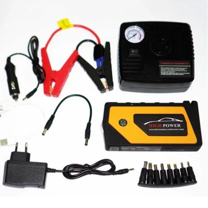 Пусковий пристрій з компресором для авто Jump Starter 99800mAh