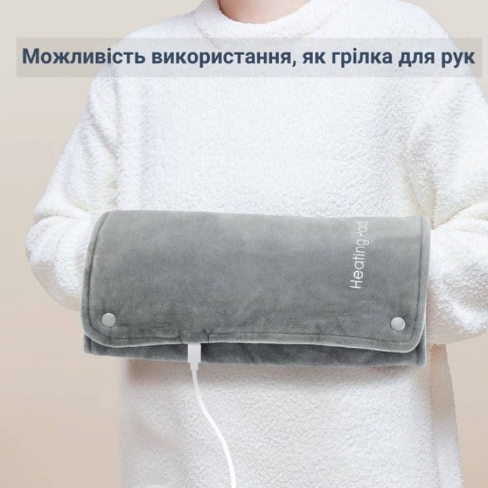 Універсальна електрогрілка від USB 30х50 см електричний термокилимок з підігрівом для рук, ніг та шиї QA-58