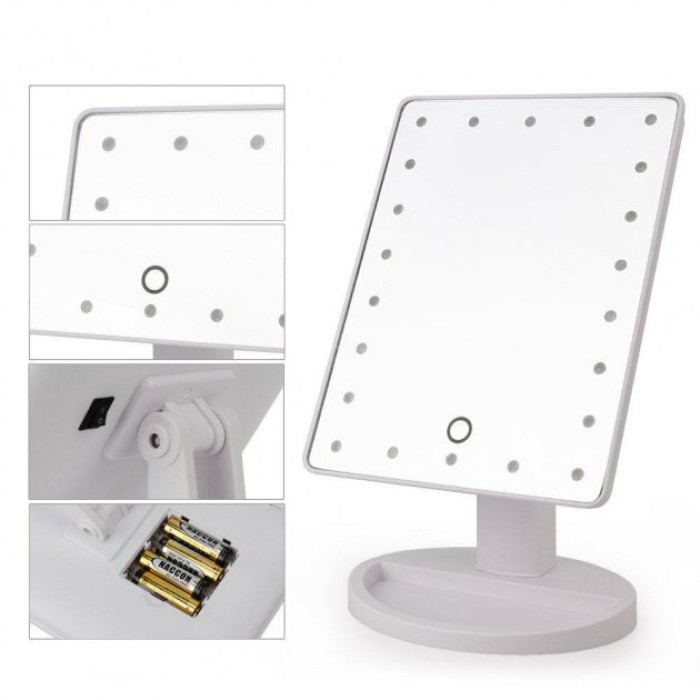 Дзеркало 16 LED Mirror White, макіяж, Краще косметичне дзеркало з підсвічуванням GC-78