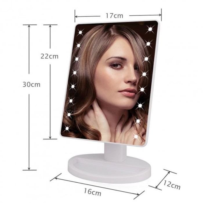 Дзеркало 16 LED Mirror White, макіяж, Краще косметичне дзеркало з підсвічуванням GC-78