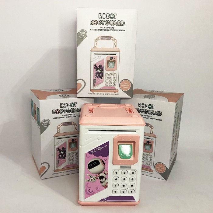 Скарбничка з відбитком пальця, Іграшковий дитячий сейф з електронним кодовим замком JT-34