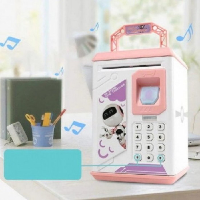 Скарбничка з відбитком пальця, Іграшковий дитячий сейф з електронним кодовим замком JT-34
