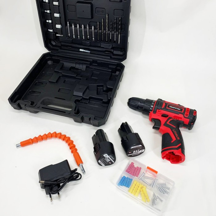 Акб шуруповерт з набором інструменту, Акумуляторний дриль-шуруповерт, Шуруповерт ручний акумуляторний ZK-92