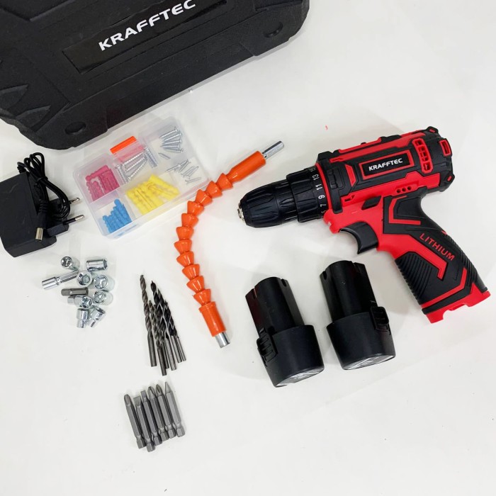 Акумуляторний шуруповерт, Акумуляторний шуруповерт універсальний на акумуляторі з насадками VU-12