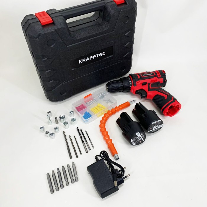 Шуруповерт з додатковими насадками, Потужний дриль-шуруповерт акумуляторний безщітковий EG-42