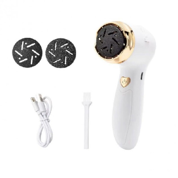 Електрична пемза для ніг з насадками, Електрична педикюрна пемза, Прилад для чищення ніг LQ-64