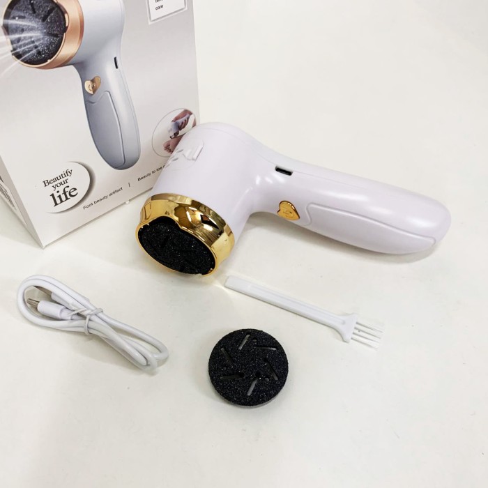 Електрична пемза для ніг з насадками, Електрична педикюрна пемза, Прилад для чищення ніг LQ-64