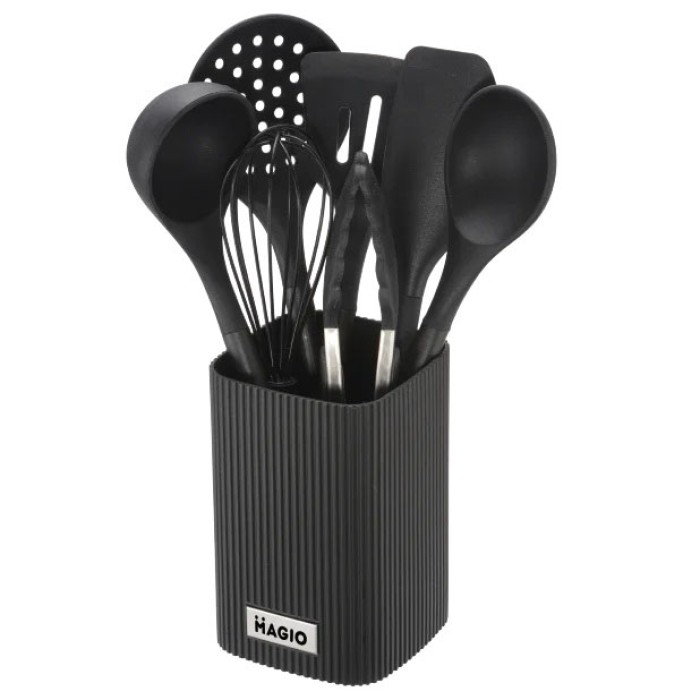 Набір кухонних приладдя kitchen set з підставкою, Силіконовий інвентар для кухні, Набір кухарського CA-12