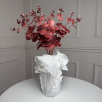 Букет евкаліпту штучний для декору 5шт/уп. Колір: бордовий UN-74