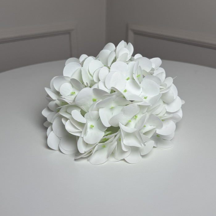Гортензія штучна латексна h=70см. d=17 cm 1шт. Колір: білий QR-66
