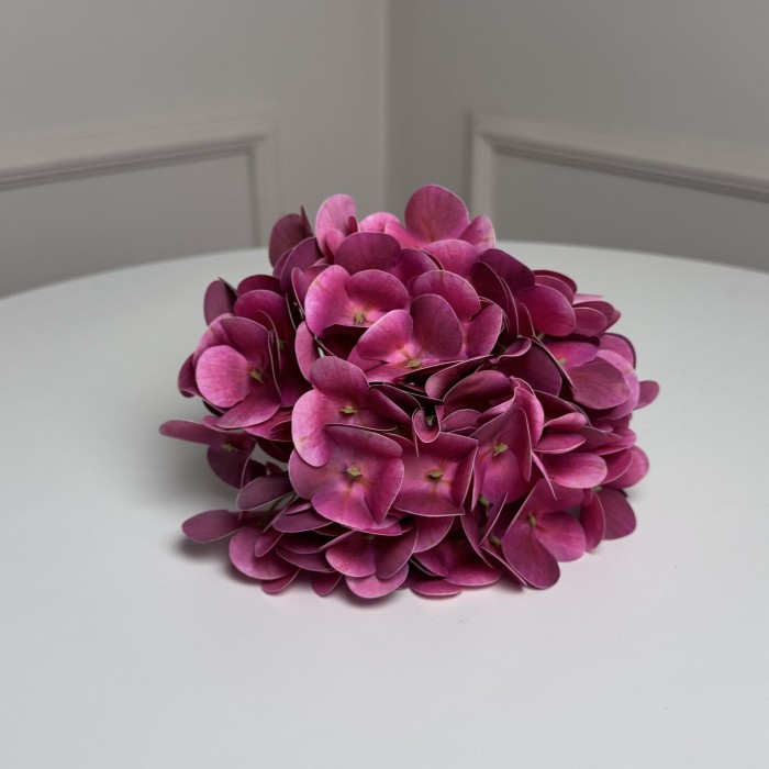Гортензія штучна латексна h=70см. d=17 cm 1шт. Колір: фуксія WE-89