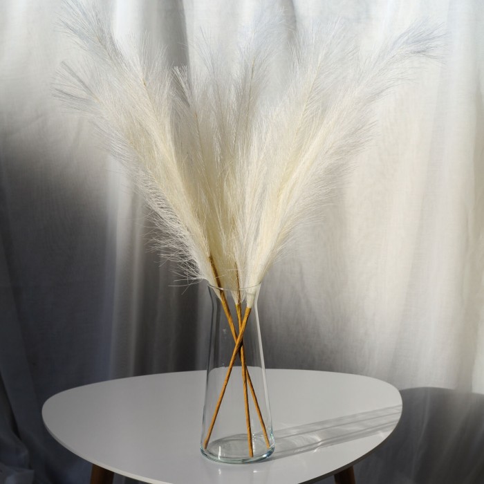 Пампас штучний 75см 5шт/уп. Колір: білий QS-78