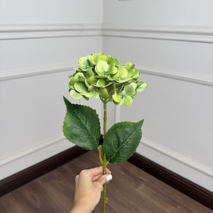 Гортензія штучна латексна h=70см d=17 cm 1шт. Колір: салатовий PI-87