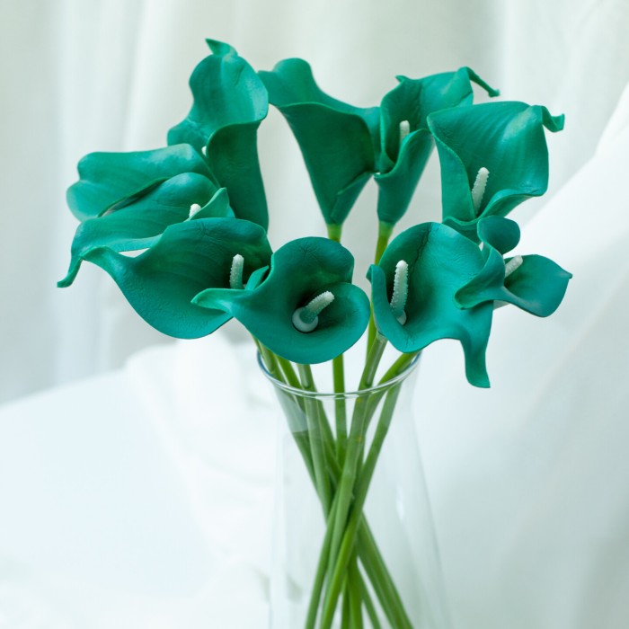 Калла на ніжці штучна В-21 см Упаковка 10 шт. Колір: зелений UN-79