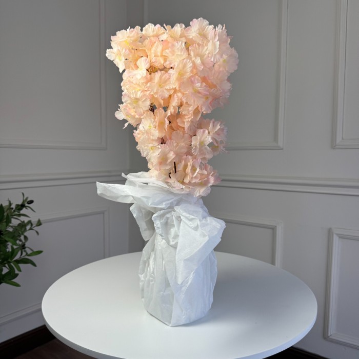 Гілка сакури, 55 см, 5 гілок (2шт/уп). Колір: персиковий DU-33