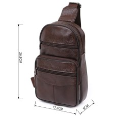 Чоловіча портативна сумка через плече, Сумка крос-боді гладка мішок через плече чоловіча VK-63