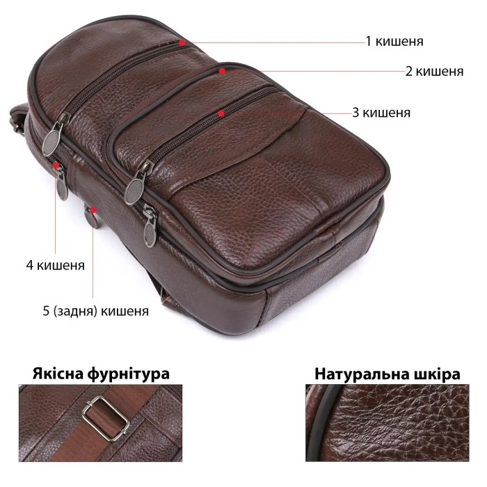 Сумка чоловіча легка через плече, Чоловіча міська сумка крос-боді крос-боді сasual VE-41