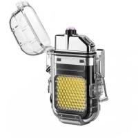 Запальничка спіральна водонепроникна електронна з LED ліхтариком та зарядкою від USB VZ-62