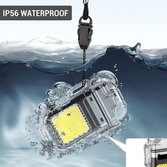 Запальничка спіральна водонепроникна електронна з LED ліхтариком та зарядкою від USB VZ-62