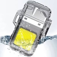 Запальничка спіральна водонепроникна електронна з LED ліхтариком та зарядкою від USB ZH-36