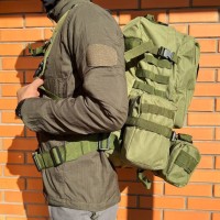 Армійський туристичний рюкзак 55л, Міцні тактичні рюкзаки для полювання, Місткий армійський рюкзак PG-22