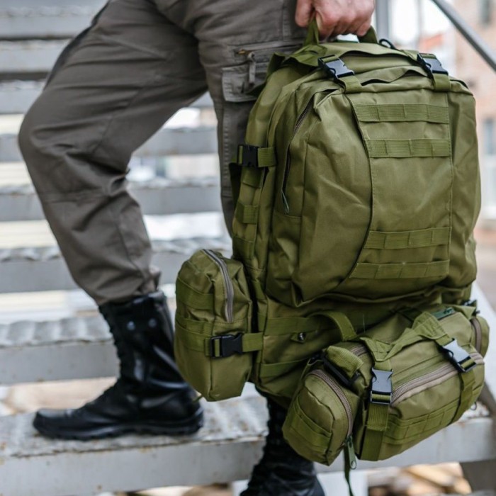 Тактичний штурмовий військовий рюкзак 55л, Штумовий військовий рюкзак штурм JL-38