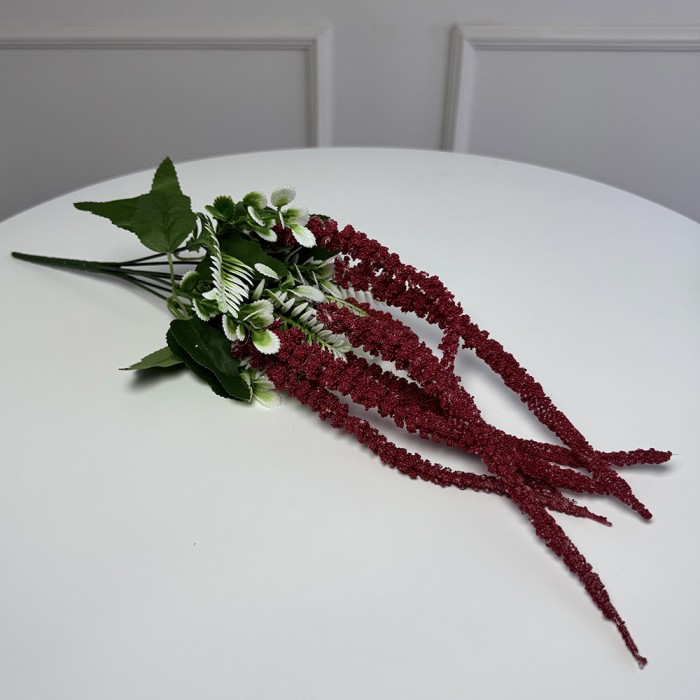 Гілка амаранту штучна 5шт/уп. Колір: червоний MI-68