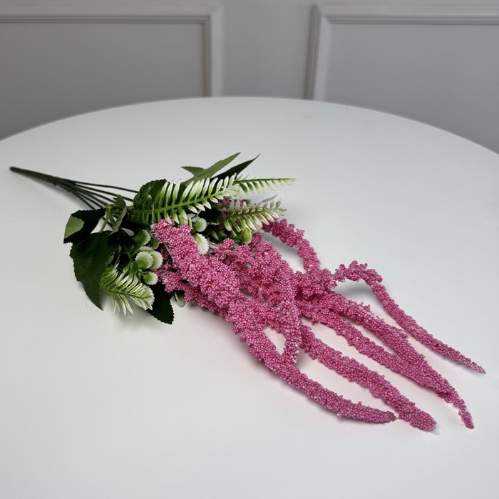 Гілка амаранту штучна 5шт/уп. Колір: фуксія JC-19