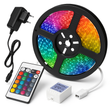 Світлодіодна стрічка SMD 3528 RGB 5м з пультом та блоком живлення гірлянда AN-23