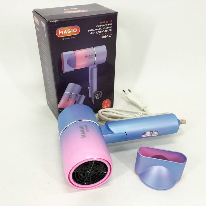 Фен електричний з насадками MAGIO MG-167, Хороший потужний фен для волосся з режимами LX-45