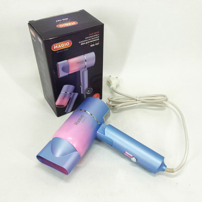 Фен електричний з насадками MAGIO MG-167, Хороший потужний фен для волосся з режимами LX-45