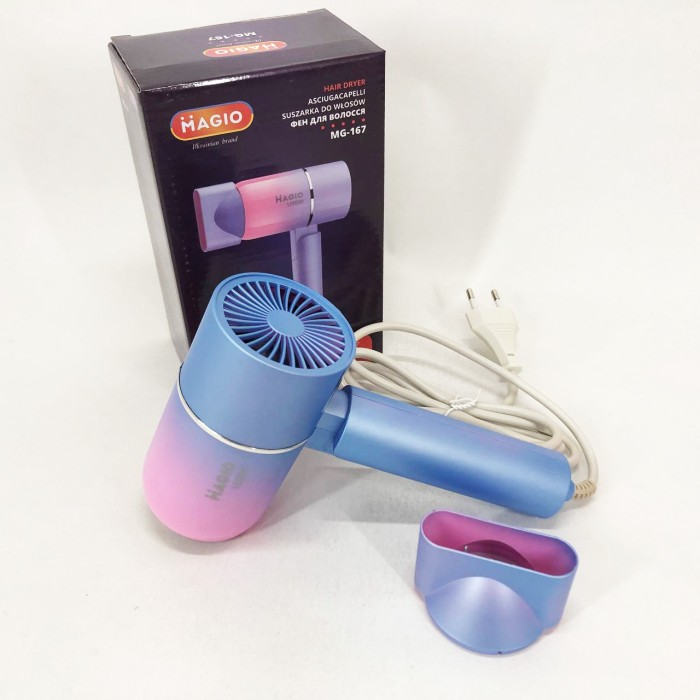 Фен електричний з насадками MAGIO MG-167, Хороший потужний фен для волосся з режимами LX-45