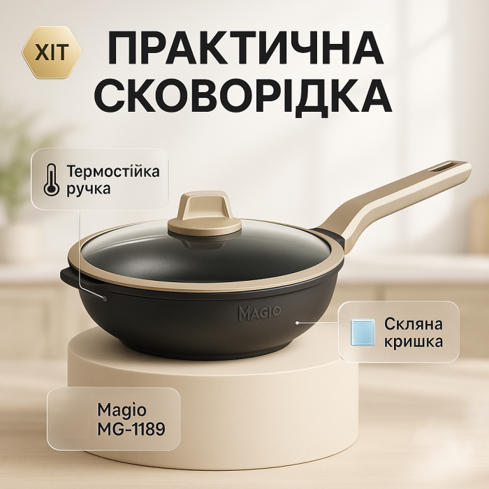 Надійна сковорода з антипригарним покриттям, Сковорода для приготування, Алюмінієва каструля-сковорода FN-94