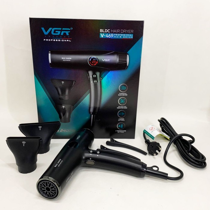 Потужний фен для волосся VGR V-469 2400Вт, Фен для волосся з холодним обдуванням Хороший потужний VC-35