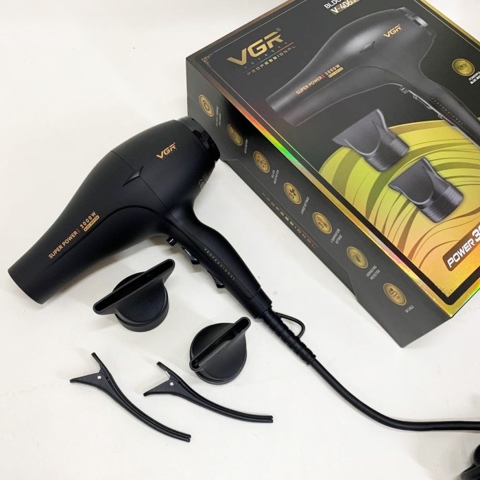 Фен для волосся 2 режими температури VGR V-406 3000Вт, Фен практичний з режимом іонізації JO-69