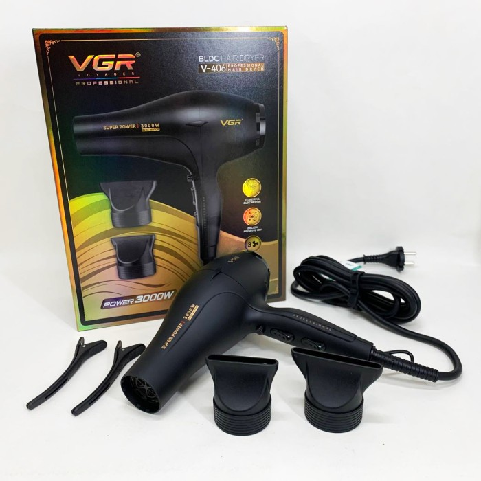 Фен для волосся 2 режими температури VGR V-406 3000Вт, Фен практичний з режимом іонізації JO-69