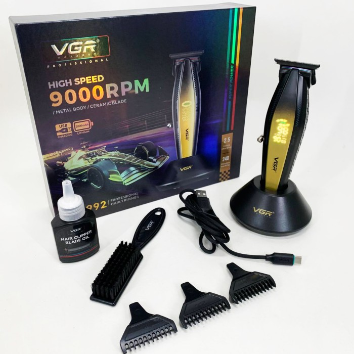 Машинка для стрижки з потужним акумулятором VGR V-992, Машинка для стрижки чоловіча YH-41