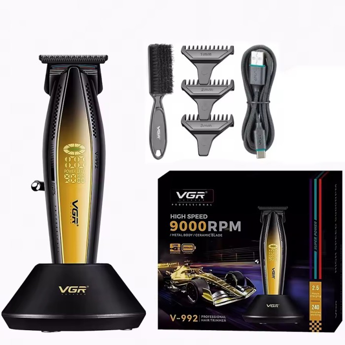 Машинка для стрижки з потужним акумулятором VGR V-992, Машинка для стрижки чоловіча YH-41